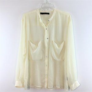 Patterson button down long sleeves top Size S